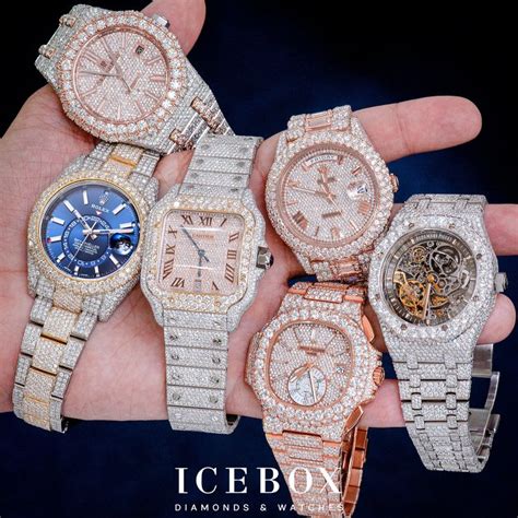 ap skeleton iced out|iced out ap watch price.